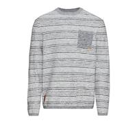 camel active Herren Strickpullover im Streifenmuster Blau-Grau, Menswear-L