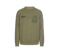 camel active Herren Strickpullover mit Brusttasche | Pullover aus reiner Baumwolle mit Rundhalsausschnitt im Regular Fit - formstabil und pflegeleicht