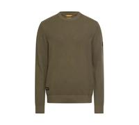 camel active Herren Strickpullover mit Rippkragen Olivgrün, Menswear-L