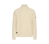 Strickpullover mit Stehkragen Beige M
