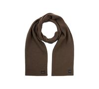 camel active Herren Strickschal aus reiner Wolle aus reiner Wolle Dunkelbraun, menswear-OS