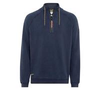 camel active Herren Sweatshirt mit Stehkragen aus Reiner Baumwolle Dunkelblau, Menswear-XXL