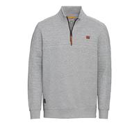camel active Herren Sweatshirt mit Troyer-Kragen Grau Menswear-M