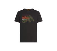 camel active Herren T-Shirt aus Reiner Baumwolle mit Rundhalsausschnitt Schwarz, menswear-3XL