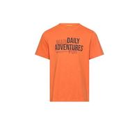 T-Shirt CAMEL ACTIVE, Jungen, Gr. L, burned orange, Jersey, Obermaterial: 100% Baumwolle, bedruckt, normal hüftbedeckend, Rundhals, Shirts T-Shirt, mit Print (69836459-L) burned orange