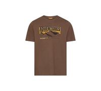 camel active Herren T-Shirt aus Reiner Baumwolle Schlammbraun, Menswear-L