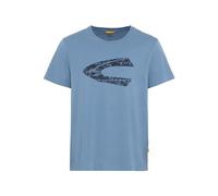 camel active Herren T-Shirt mit Print aus nachhaltigem Organic Cotton Blau, Menswear-M