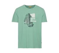 camel active Herren T-Shirt mit Print aus nachhaltigem Organic Cotton Hellgrün, Menswear-M