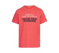 camel active Herren T-Shirt mit Print aus Organic Cotton Sonnenausgeblichenes Rot, Menswear-M