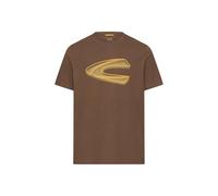 Print-Shirt CAMEL ACTIVE, Damen, Gr. XL, mud braun, Jersey, Obermaterial: 100% Baumwolle, bedruckt, normal hüftbedeckend, Rundhals, Shirts, mit Logo-Print (39309123-XL) mud braun