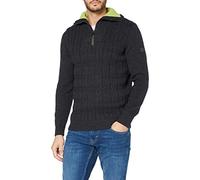 camel active, Herren Troyer Pullover Pulli Grobstrick Charcoal L