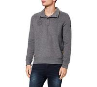 camel active, Herren Troyer Pullover Pulli Sweaterstrick Stone Grey 3XL