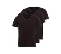 camel active Herren Unterziehshirt im 3-er Pack | Unterhemden mit V-Neck aus einem hochwertigen Baumwollmix mit Elasthan in weiß und schwarz