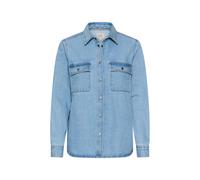 camel active - Jeansbluse mit Knopfleiste mid blue - Gr. - S