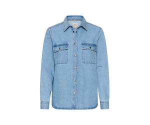 camel active - Jeansbluse mit Knopfleiste mid blue - Gr. - S