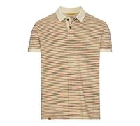 camel active - Jersey Poloshirt mit Multicolour-Streifen beige - Gr. - XXL