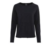 Camel Active Damen Langarmshirt Basic, Reine Baumwolle, Rundhalsausschnitt, Navy, XL