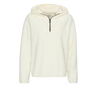 camel active Damen Kapuzenpullover aus Teddyfleece Milchweiß, Womenswear-XS