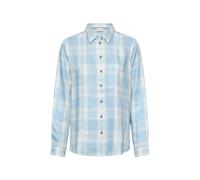 camel active - Karierte Bluse mit Knopfleiste soft blue check - Gr. - XS