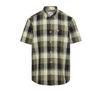 camel active - Kariertes Kurzarmhemd aus reiner Baumwolle dusty khaki - Gr. - XXL