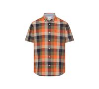 Karohemd CAMEL ACTIVE, Herren, Gr. L, N-Gr, burned orange, Web, Obermaterial: 100% Baumwolle, kariert, normal hüftbedeckend, Rundhals, Hemden Karohemd, Kurzarm, mit Button-Down-Kragen (57486003-L)