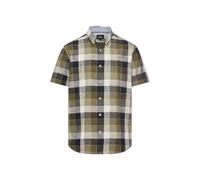 Karohemd CAMEL ACTIVE, Herren, Gr. 3XL, N-Gr, deep olive, Web, Obermaterial: 100% Baumwolle, kariert, normal hüftbedeckend, Rundhals, Hemden Karohemd, Kurzarm, mit Button-Down-Kragen (19627833-XXXL) d