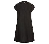 camel active Damen Kurzes Sommerkleid mit V-Ausschnitt Schwarz, Womenswear-M