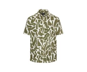 camel active - Kurzarm-Hemd aus Piqué-Baumwolle ecru - Gr. - 3XL