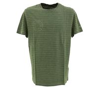 camel active, Kurzarm Shirt T-Shirt Jersey Olive Gestreift M