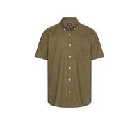 camel active - Kurzarmhemd aus Leinenmix deep olive - Gr. - XL