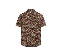 camel active Herren Kurzarmhemd aus Reiner Baumwolle Orange, Menswear-L