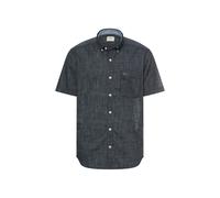 Camel Active Kurzarmhemd mit Kontrastdetails, meliert, 100% Baumwolle, Button-Down-Kragen Blau XL