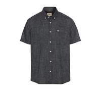 camel active - Kurzarmhemd mit Strukturmuster dark navy - Gr. - M