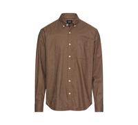 camel active - Langarm Hemd aus Leinen-Baumwoll-Mix mud brown - Gr. - L