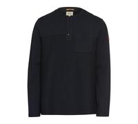 camel active Herren Langarm Henley mit Brusttasche Dunkelblau, Menswear-L