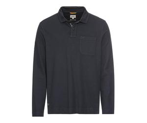 Camel Active - Langarm Poloshirt aus zertifiziertem Organic Cotton night blue - Gr. - XL