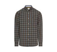 Karohemd CAMEL ACTIVE, Herren, Gr. L, N-Gr, burned gelb, Web, Obermaterial: 100% Baumwolle, kariert, regular fit taillenbedeckt, ohne Ausschnitt, Manschette, Hemden, mit Logo Stickerei (18296255-L) bu