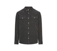 camel active Herren Langarmhemd mit aufgesetzten Taschen Schwarz, Menswear-M