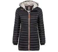 camel active - Lange Steppjacke mit abnehmbarer Kapuze black - Gr. - 40
