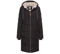 camel active - Langer Puffermantel mit gefütterter Kapuze black - Gr. - 38