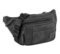 Bauchtasche CAMEL ACTIVE "Laos", Damen, Gr. B/H/T: 29cm x 16cm x 11cm, schwarz, Polyurethan, Polyurethan (PU), Retro, beschichtet, kontrastfarbene Details, leichte Abriebeffekte, Taschen, funktionaler