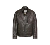 camel active - Leder Bikerjacke mit Stehkragen green - Gr. - 50