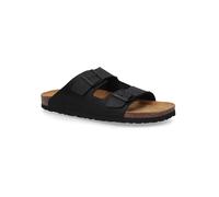 Camel Active Leder-Pantoletten "Bio" in Schwarz - Größe 46 | Herren Hausschuhe