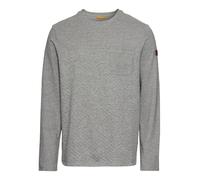 camel active Herren Langarmshirt mit Steppmuster Grau, Menswear-M