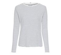 camel active Damen Langarmshirt mit Rundhalsausschnitt Indigo Streifen, Womenswear-XL