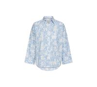 camel active - Oversized Langarmbluse mit Knopfleiste soft blue aop - Gr. - L