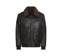 camel active - Pilotenjacke im Wash Look mit abnehmbaren Teddykragen asphalt - Gr. - M