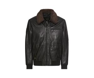camel active - Pilotenjacke im Wash Look mit abnehmbaren Teddykragen asphalt - Gr. - M