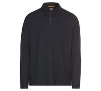 Langarm-Poloshirt CAMEL ACTIVE, Herren, Gr. 3XL, blau (dunkelblau), Obermaterial: 58% Baumwolle, 39% Polyester, 3% Elasthan, unifarben, regular fit taillenbedeckt, Shirts, mit Logo Stickerei (57150449