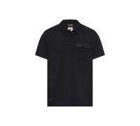 Camel Active Poloshirt Herren Piqué 100% Baumwolle Rundhals mit Brusttasche Gr. XL schwarz/navy